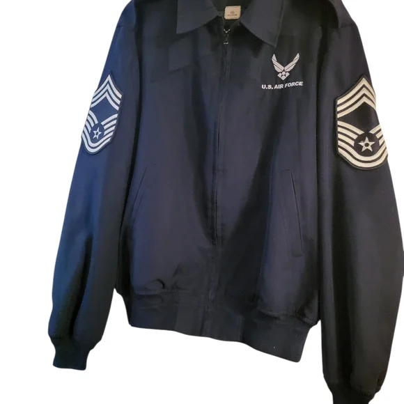 Men's Navy Blue Air Force Jacket - Picture 3 of 10